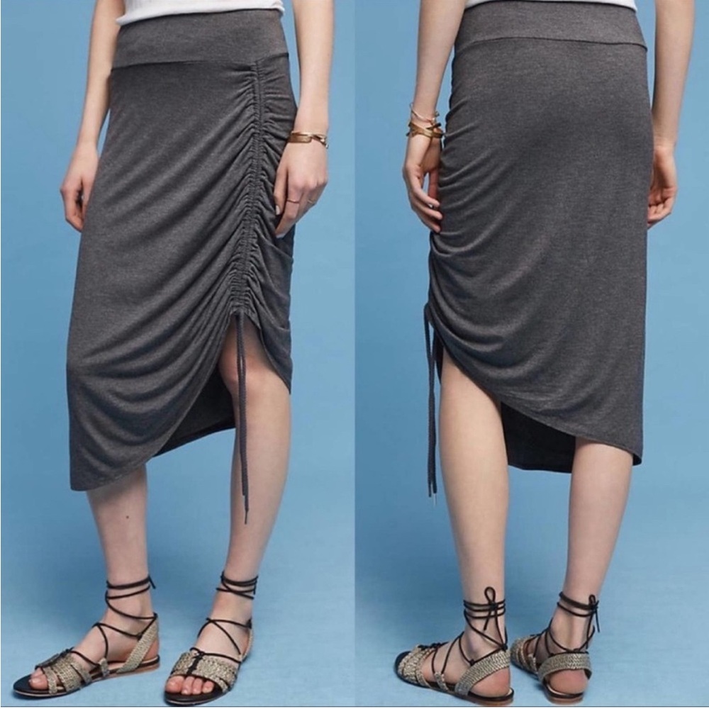 Anthro Gray Jersey skirt XS